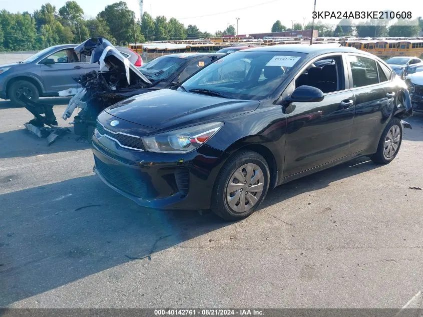 3KPA24AB3KE210608 2019 Kia Rio S