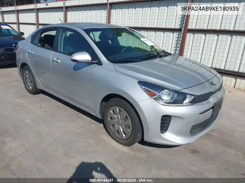 2019 Kia Rio S VIN: 3KPA24AB9KE180935 Lot: 40144267