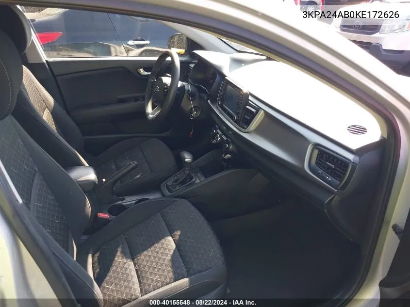 3KPA24AB0KE172626 2019 Kia Rio S