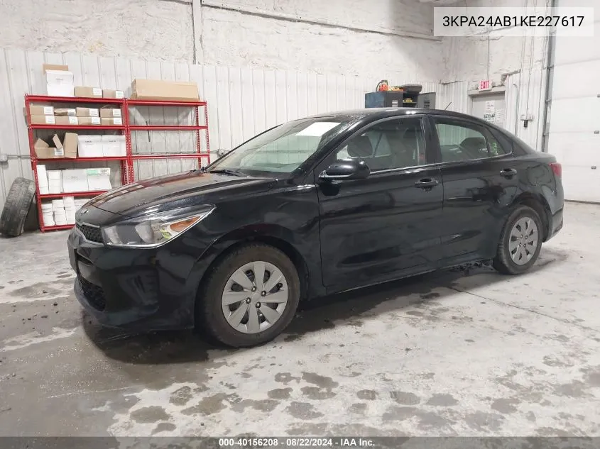 2019 Kia Rio S VIN: 3KPA24AB1KE227617 Lot: 40156208