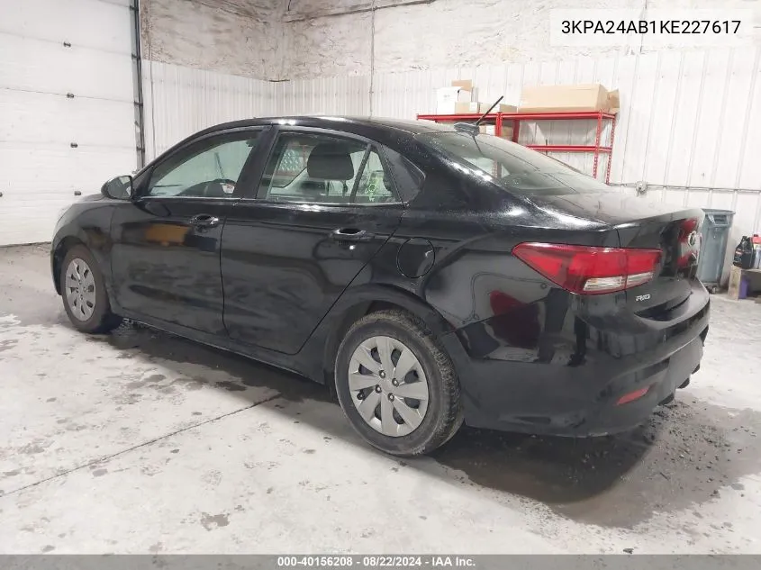 2019 Kia Rio S VIN: 3KPA24AB1KE227617 Lot: 40156208