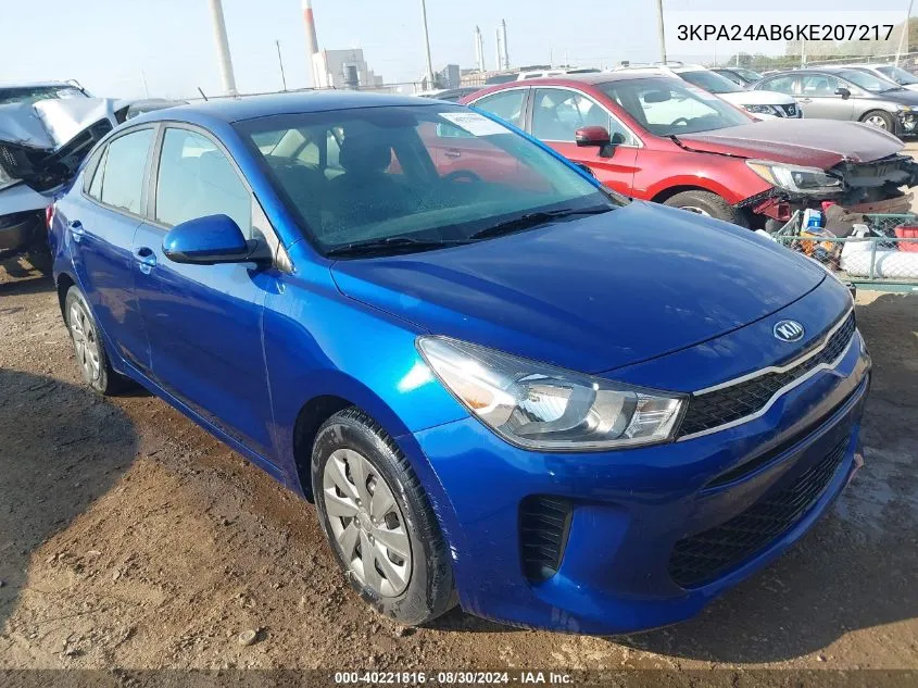 2019 Kia Rio S VIN: 3KPA24AB6KE207217 Lot: 40221816