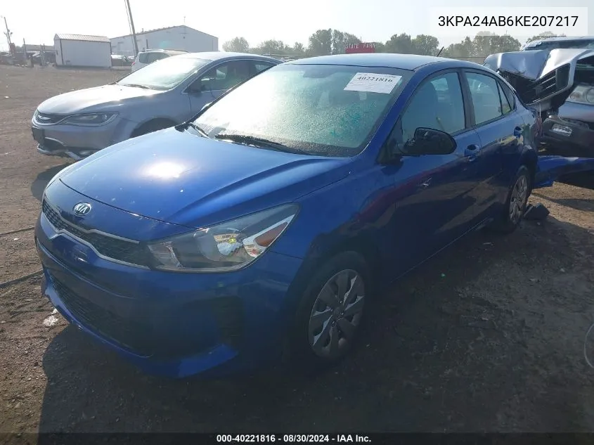 3KPA24AB6KE207217 2019 Kia Rio S