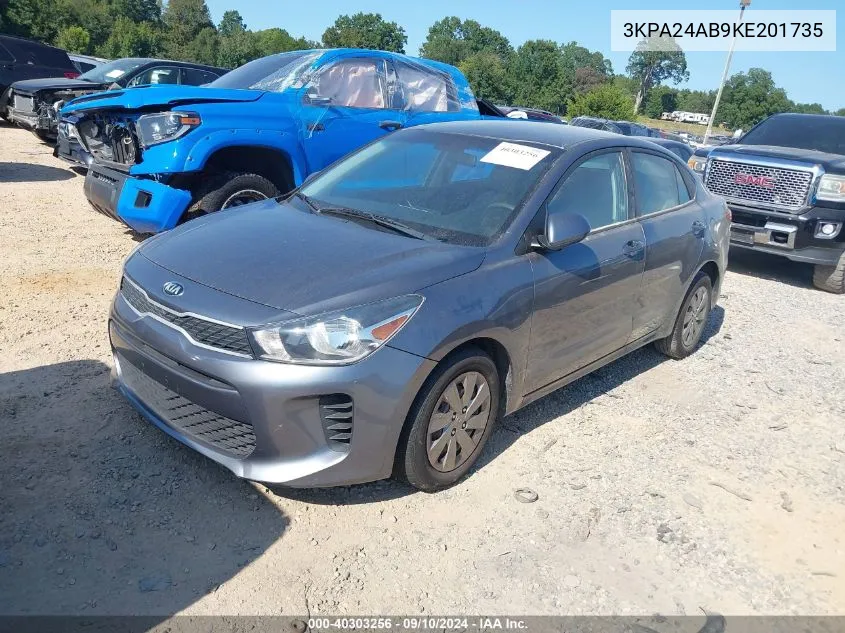 3KPA24AB9KE201735 2019 Kia Rio S