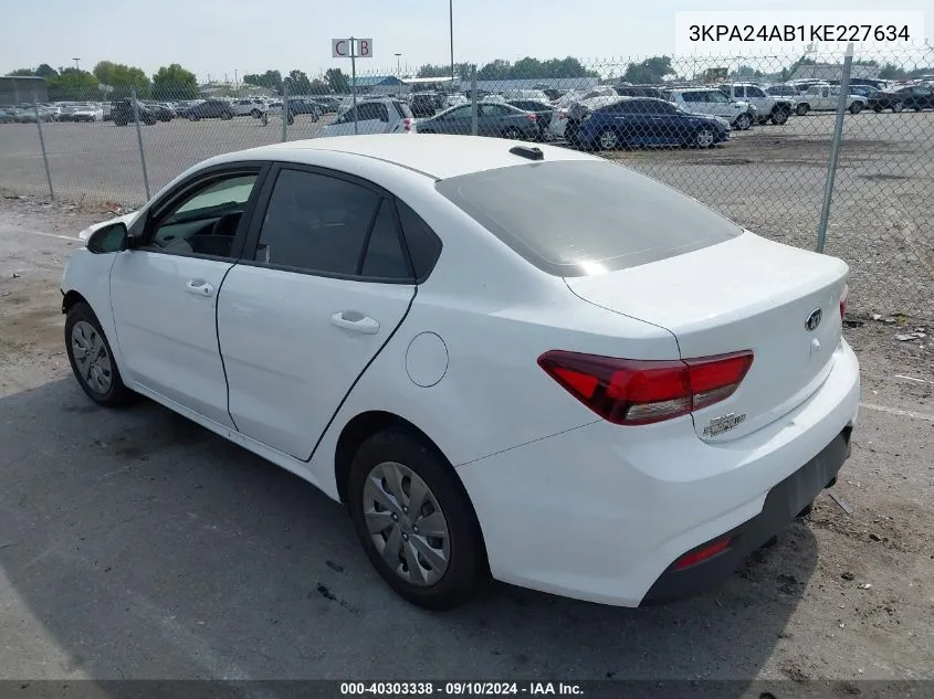 3KPA24AB1KE227634 2019 Kia Rio S