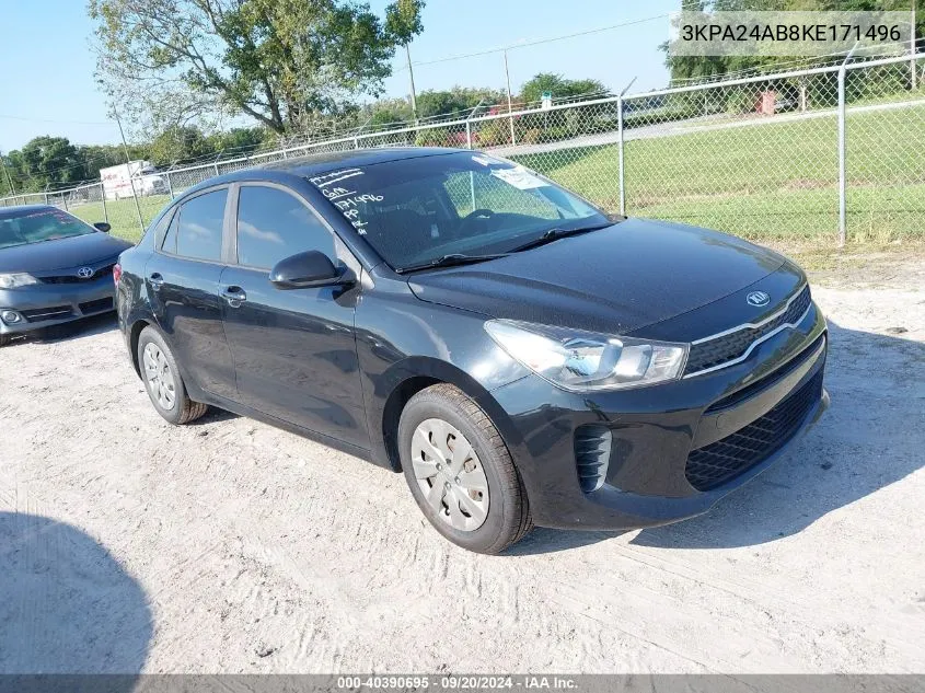 3KPA24AB8KE171496 2019 Kia Rio S