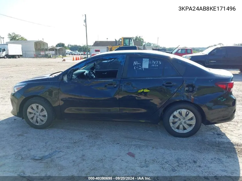 2019 Kia Rio S VIN: 3KPA24AB8KE171496 Lot: 40390695