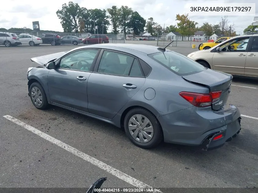 2019 Kia Rio S VIN: 3KPA24AB9KE179297 Lot: 40404215