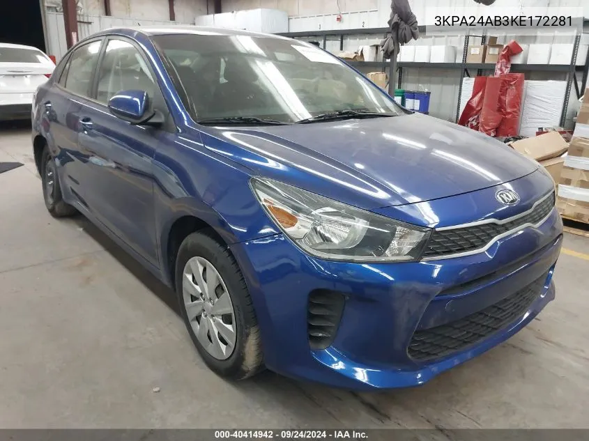 3KPA24AB3KE172281 2019 Kia Rio S