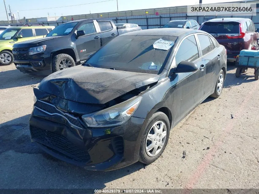 2019 Kia Rio S VIN: 3KPA24AB7KE226066 Lot: 40529379