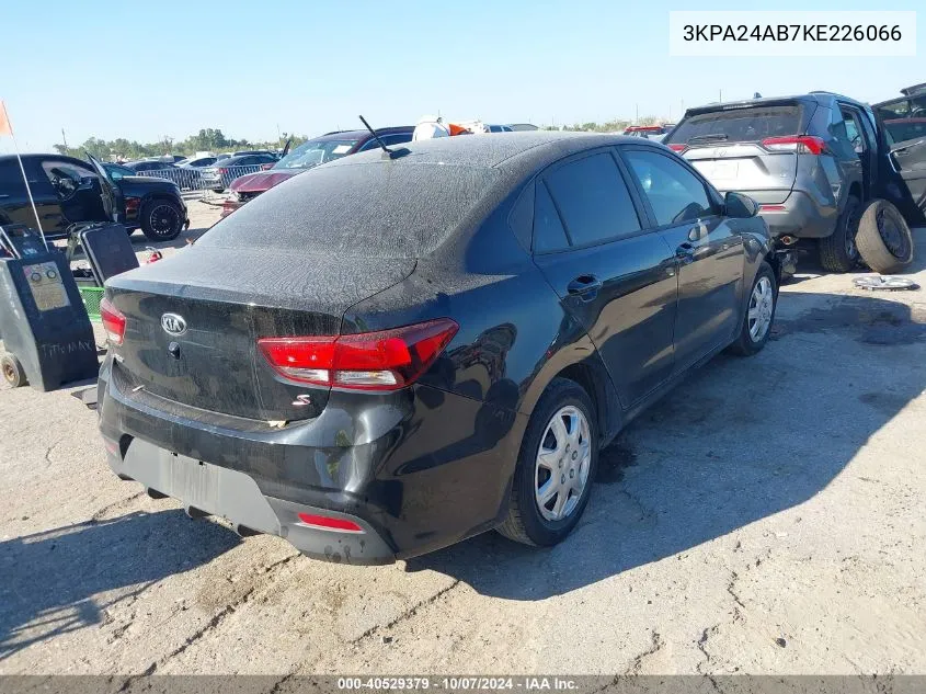 2019 Kia Rio S VIN: 3KPA24AB7KE226066 Lot: 40529379