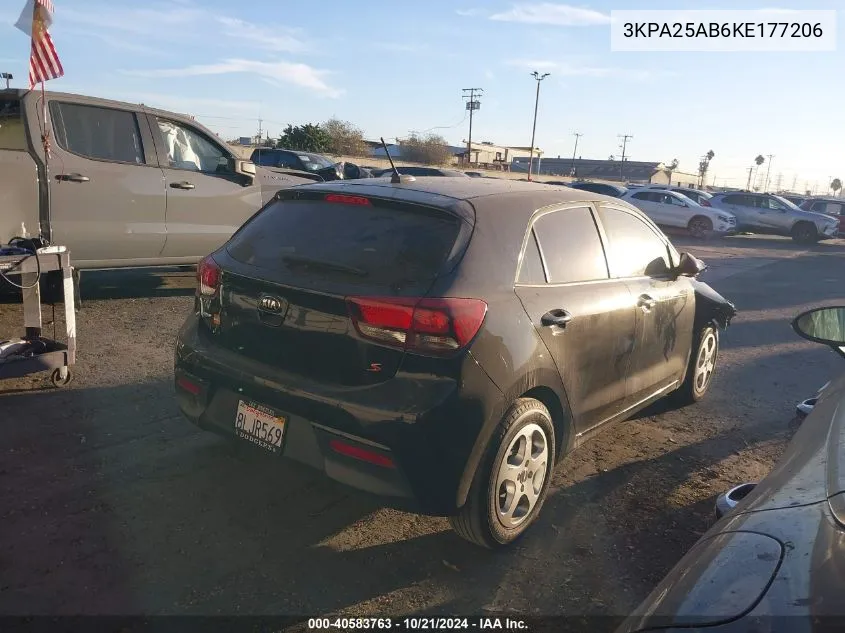 2019 Kia Rio S VIN: 3KPA25AB6KE177206 Lot: 40583763