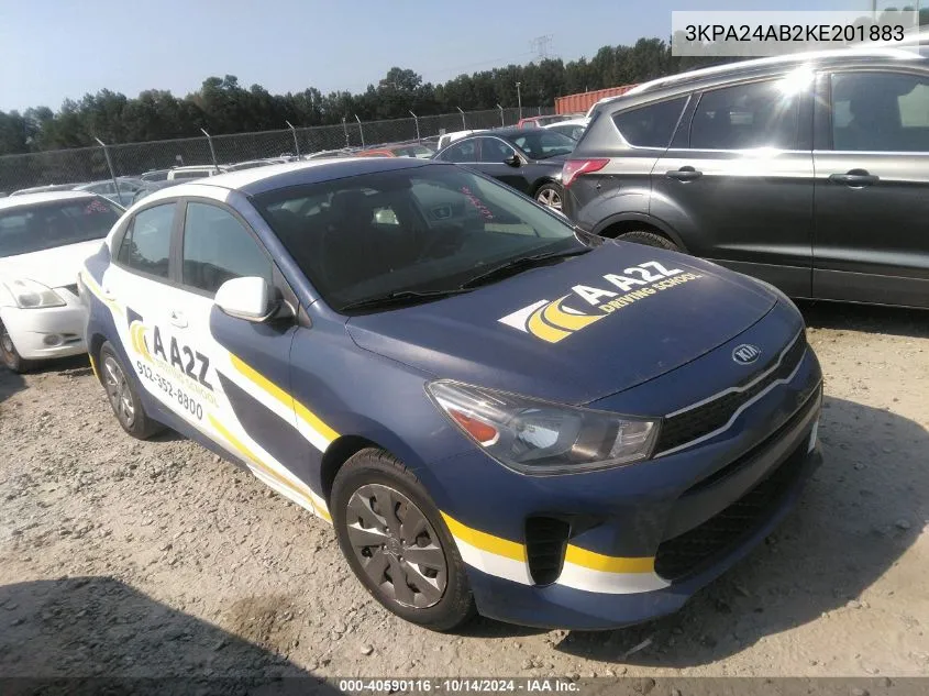 3KPA24AB2KE201883 2019 Kia Rio S