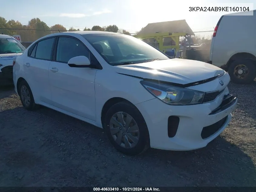 3KPA24AB9KE160104 2019 Kia Rio S