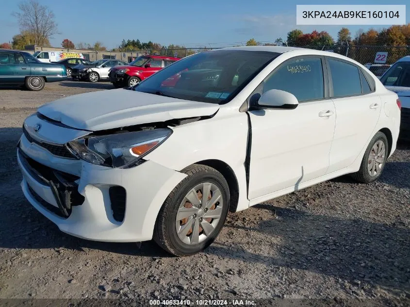 3KPA24AB9KE160104 2019 Kia Rio S