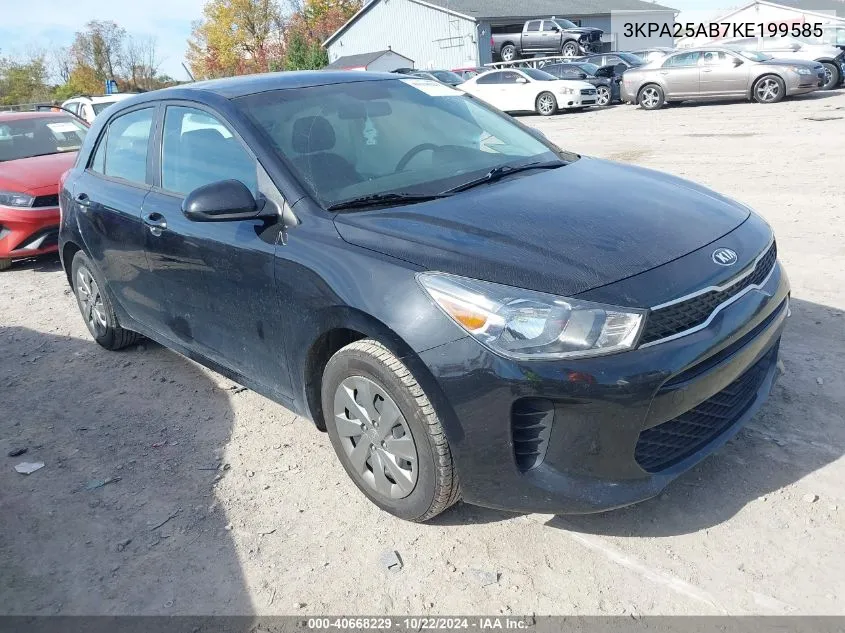 2019 Kia Rio 5-Door S VIN: 3KPA25AB7KE199585 Lot: 40668229