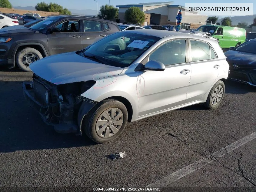 2019 Kia Rio 5-Door S VIN: 3KPA25AB7KE209614 Lot: 40689422