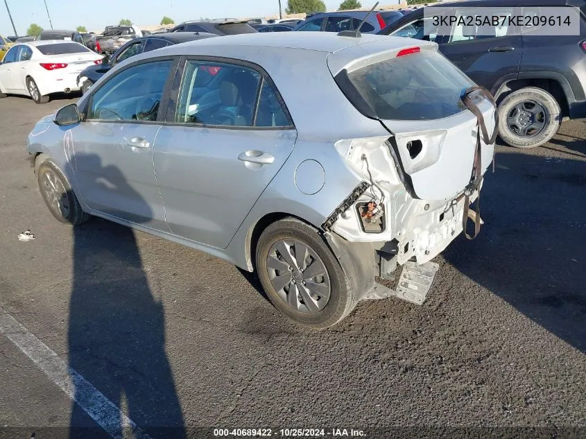 2019 Kia Rio 5-Door S VIN: 3KPA25AB7KE209614 Lot: 40689422