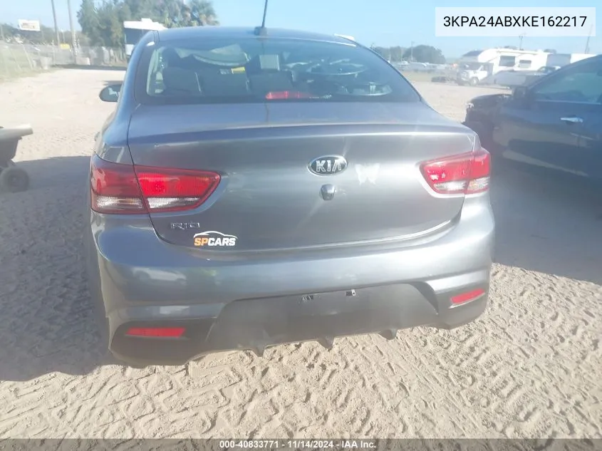 2019 Kia Rio Lx/S VIN: 3KPA24ABXKE162217 Lot: 40833771