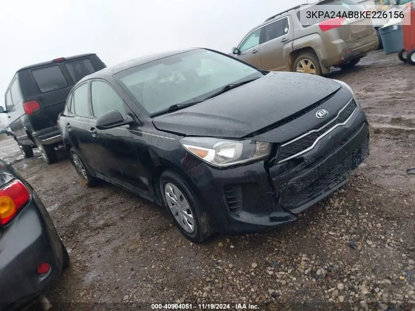 2019 Kia Rio Lx VIN: 3KPA24AB8KE226156 Lot: 40904051