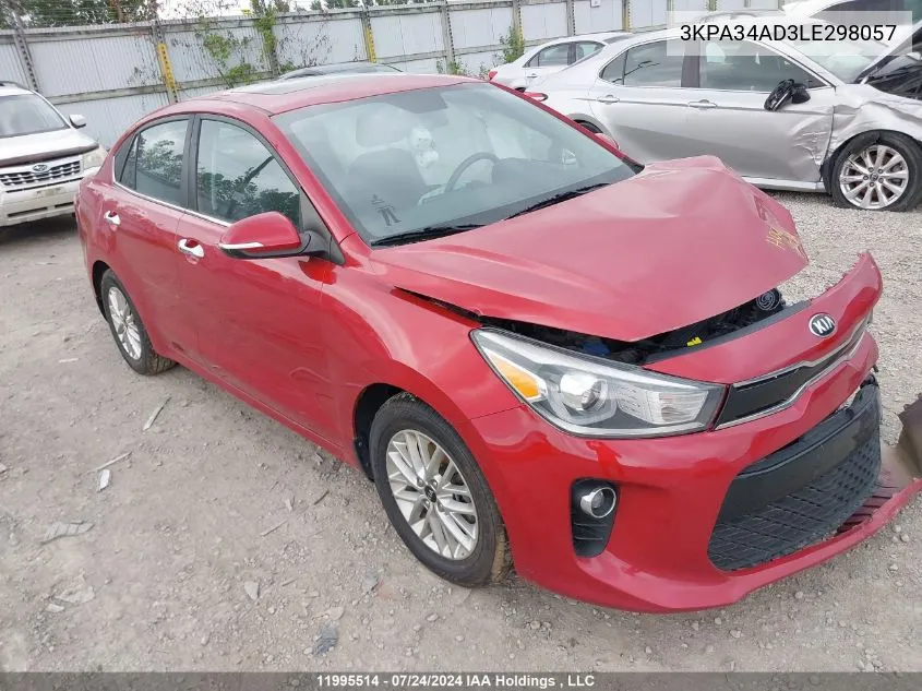 3KPA34AD3LE298057 2020 Kia Rio