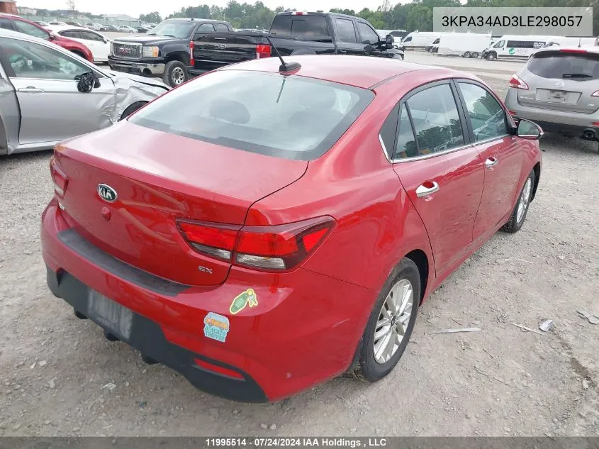 3KPA34AD3LE298057 2020 Kia Rio