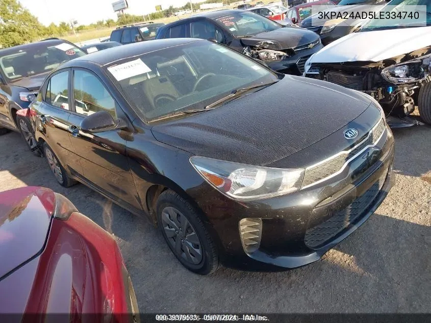 3KPA24AD5LE334740 2020 Kia Rio S