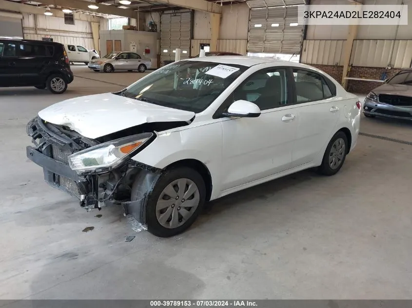 2020 Kia Rio S VIN: 3KPA24AD2LE282404 Lot: 39789153