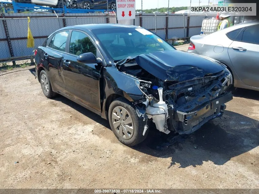 3KPA24AD3LE320304 2020 Kia Rio Lx