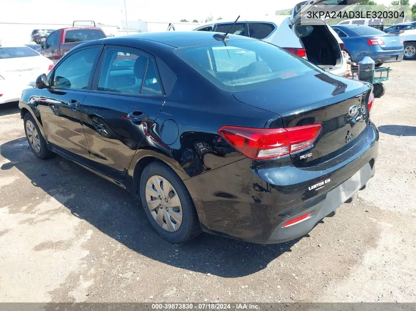 3KPA24AD3LE320304 2020 Kia Rio Lx