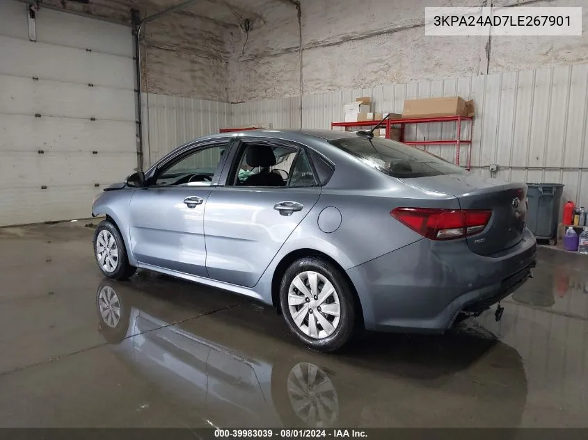 3KPA24AD7LE267901 2020 Kia Rio S