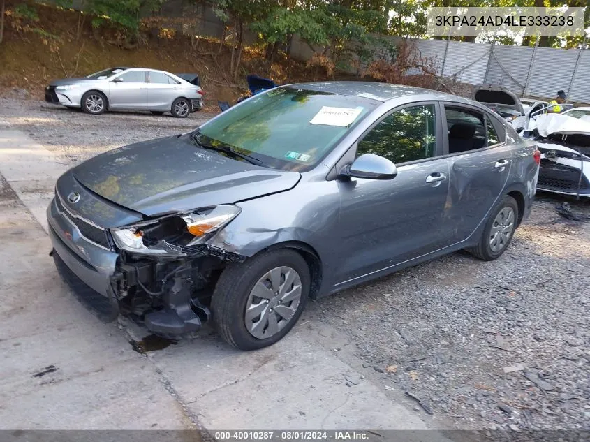 3KPA24AD4LE333238 2020 Kia Rio S