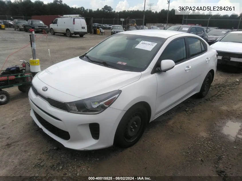 3KPA24AD5LE284261 2020 Kia Rio S