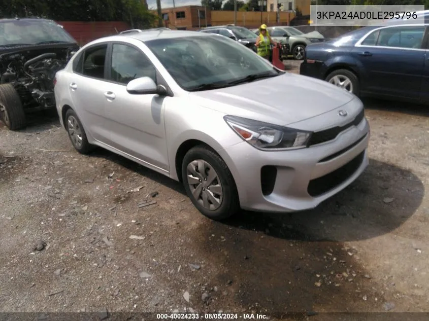 3KPA24AD0LE295796 2020 Kia Rio S