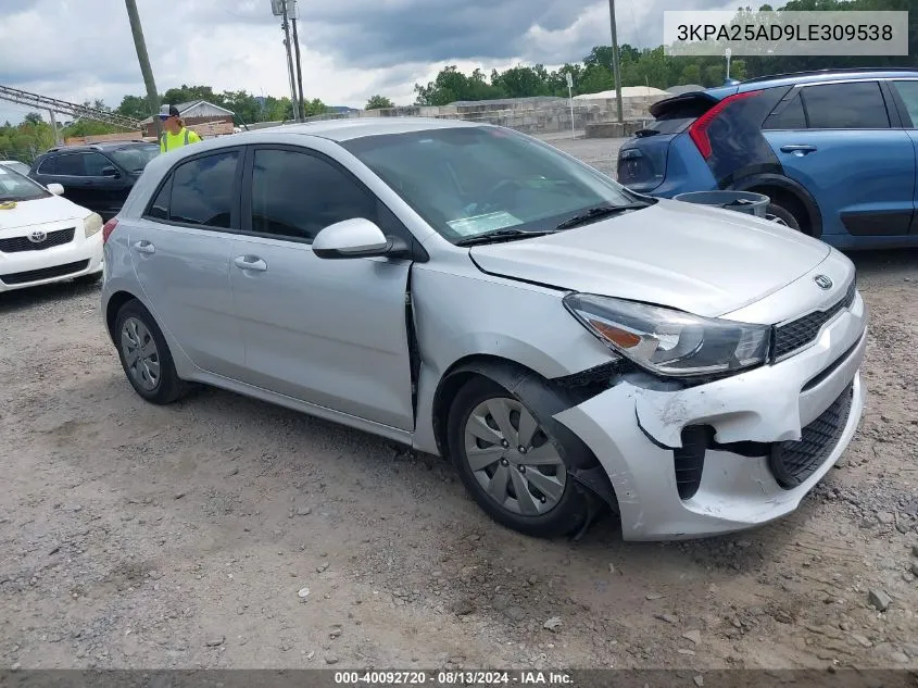 2020 Kia Rio 5-Door S VIN: 3KPA25AD9LE309538 Lot: 40092720