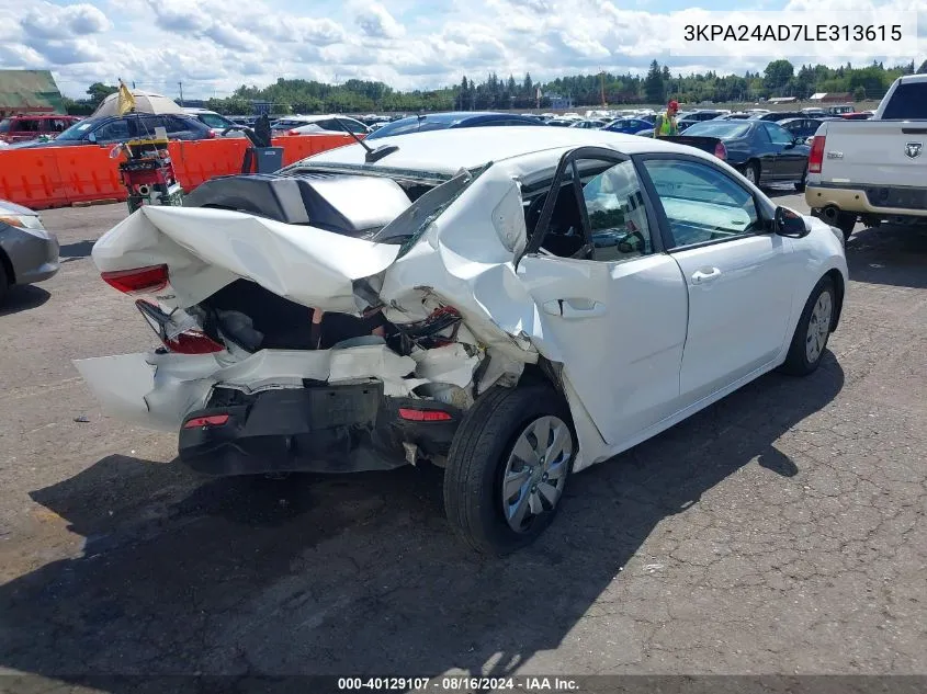 3KPA24AD7LE313615 2020 Kia Rio Lx