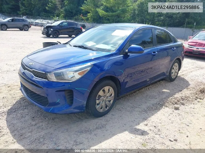 2020 Kia Rio S VIN: 3KPA24AD1LE295886 Lot: 40166536