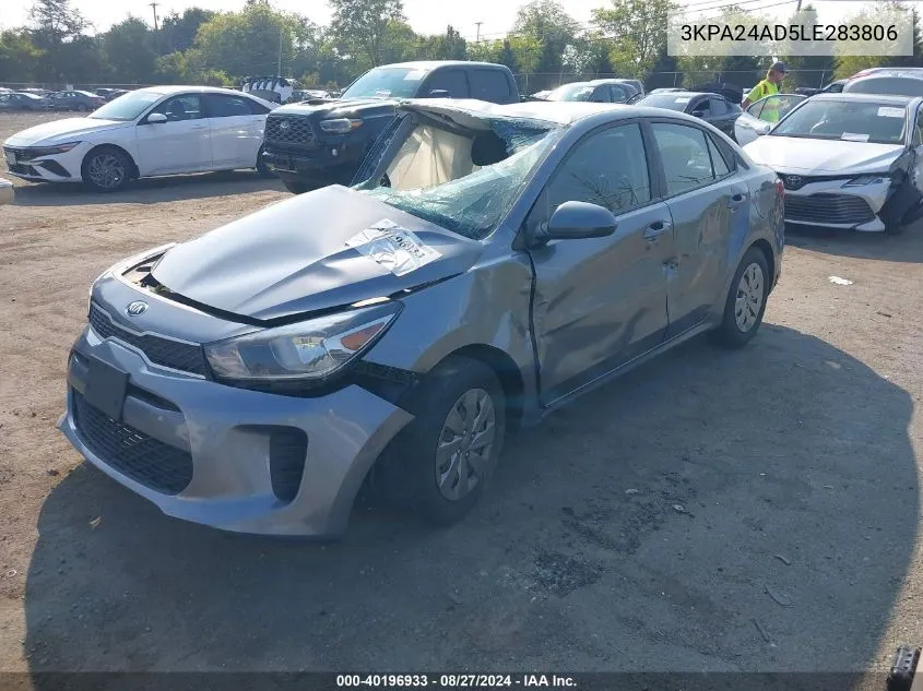 3KPA24AD5LE283806 2020 Kia Rio S