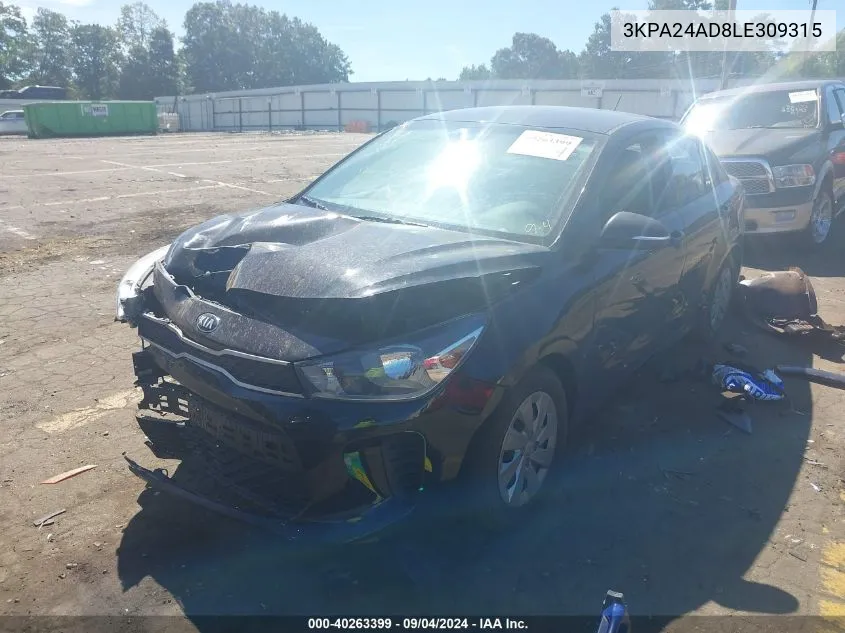 3KPA24AD8LE309315 2020 Kia Rio Lx