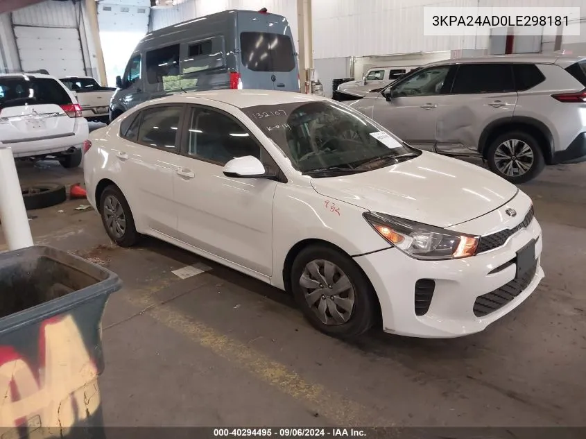 3KPA24AD0LE298181 2020 Kia Rio Lx