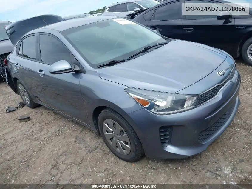 2020 Kia Rio Lx/S VIN: 3KPA24AD7LE278056 Lot: 40309387