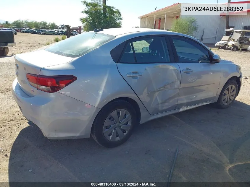 3KPA24AD6LE288352 2020 Kia Rio Lx/S