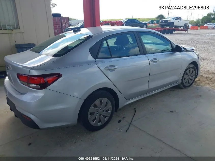 3KPA24AD8LE296808 2020 Kia Rio Lx/S