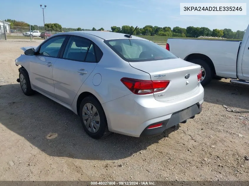 3KPA24AD2LE335246 2020 Kia Rio Lx/S