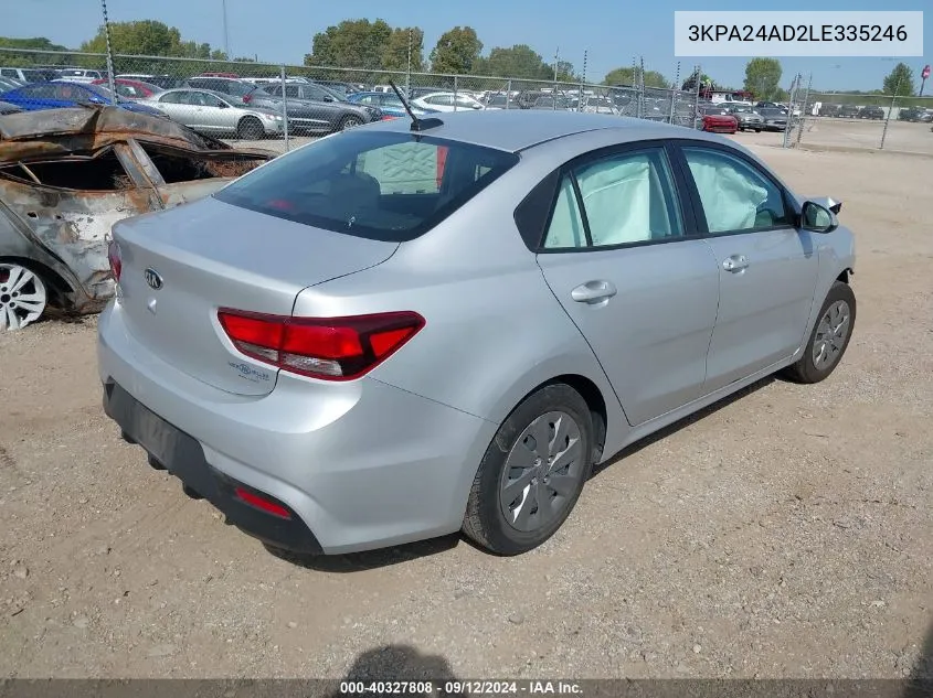 3KPA24AD2LE335246 2020 Kia Rio Lx/S