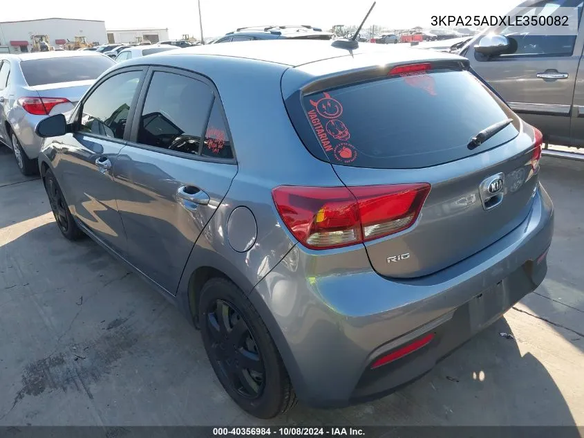 2020 Kia Rio 5-Door S VIN: 3KPA25ADXLE350082 Lot: 40356984