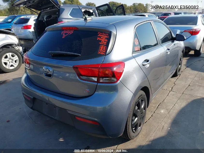 2020 Kia Rio 5-Door S VIN: 3KPA25ADXLE350082 Lot: 40356984