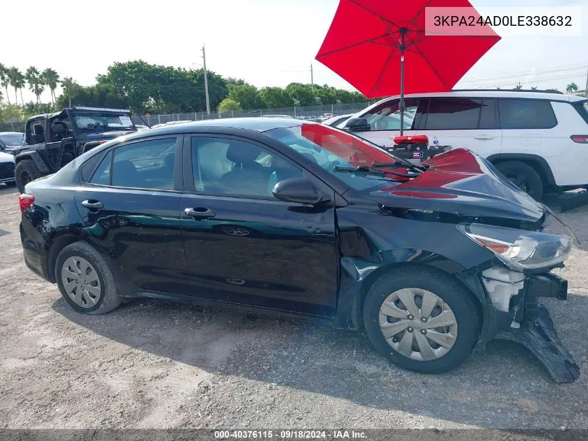 3KPA24AD0LE338632 2020 Kia Rio Lx/S