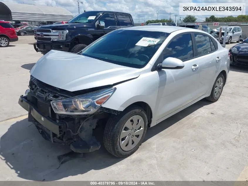 3KPA24ADXLE343594 2020 Kia Rio Lx