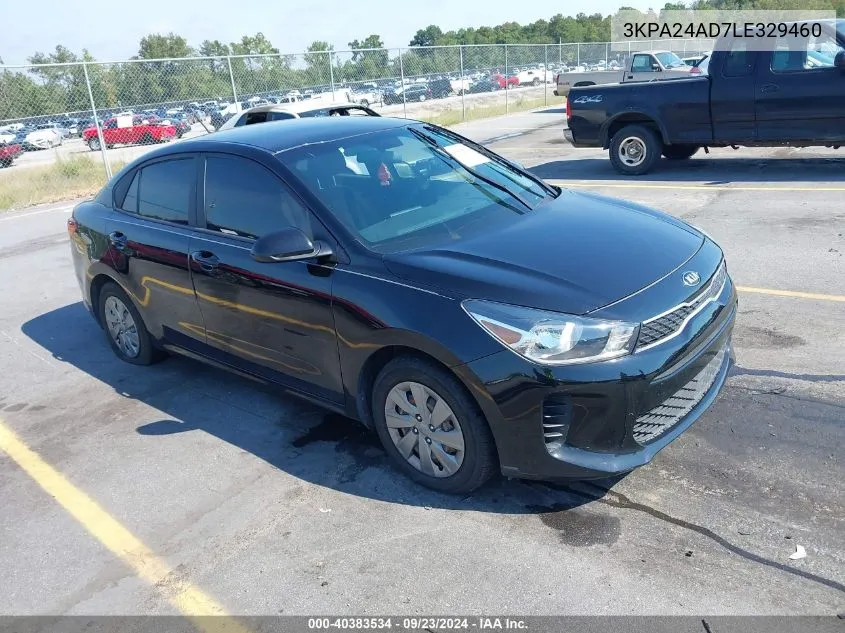 2020 Kia Rio S VIN: 3KPA24AD7LE329460 Lot: 40383534